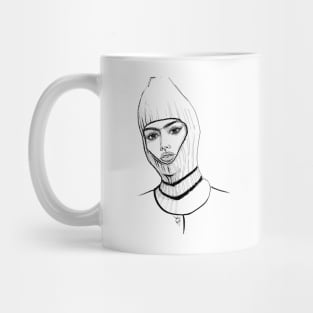 portrait fashion graphic art balaclava Mug